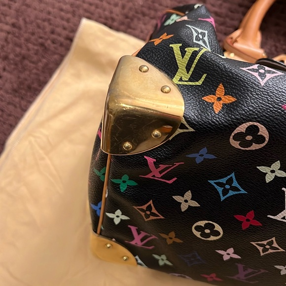 ⭐️Authentic Louis Vuitton speedy Takashi Murakami multi color Bag size 30 - Picture 9 of 17